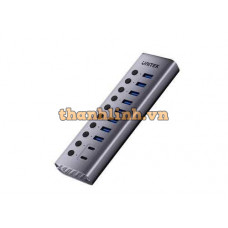 Bộ Chia 10 Cổng Type-C -> USB-A + Type-C Có Cổng Tắc UNITEK H1315B01-EU