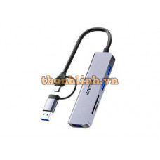 Hub USB/Type-C -> USB + Micro SD + SD UNITEK H1320AGY01