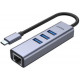 Cáp Type-C ==> 3 USB 3.0 + LAN Unitek H1904A