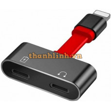 Cáp chuyển Lightning ra cổng Sạc và heaphone Unitek m102a