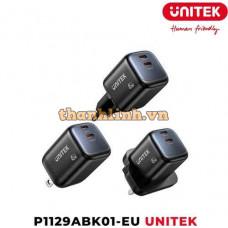 Củ Sạc Nhanh GaN Zeno 45W UNITEK P1129ABK01-EU
