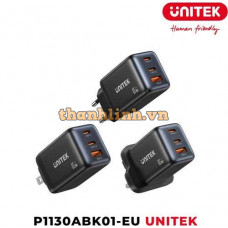 Củ Sạc Nhanh GaN Zeno 65W UNITEK P1130ABK01-EU