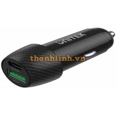 Dock Sạc Ô Tô Powertrain Duo 38W 2 Cổng PD + QC UNITEK P1400A