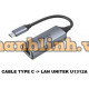 Cáp chuyển USB Type-C ra LAN - USB-C to Gigabit Ethernet 5Gbps Aluminium Adapter Unitek U1312A