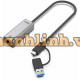 Bộ Chuyển Đổi Type-C/USB-A -> LAN 2.5G UNITEK U1313C