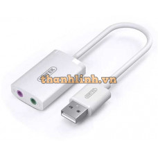 Cáp chuyển đổi cổng USB ra cổng âm THANH SOUND Card Unitek U207WH