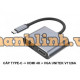 Bộ chuyển đổi USB-C sang HDMI + VGA 4K 60HZ Unitek V1126A