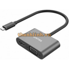Bộ Chuyển Đổi Type-C -> HDMI + VGA UNITEK V1168A