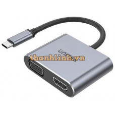 Cáp chuyển Type-C to HDMI/VGA full HD Unitek V124A