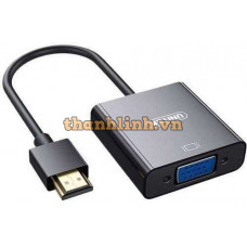 Dây Cáp máy tính chuyển đổi cổng HDMI ra cổng VGA 15CM Unitek V128ABK