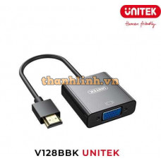 Cáp chuyển đổi tín hiệu HDMI --> VGA 15CM Unitek V128BBK (CÓ AUDIO)