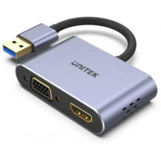 Cáp chuyển đổi cổng USB 3.0 ra cổng HDMI VÀ cổng VGA Unitek V1304A