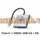 Cáp Type-C -> HDMI 4K@30Hz + USB 3.0 + PD UNITEK V1430A