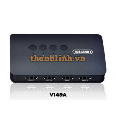 Bộ Chuyển Mạch 4 Cổng KVM HDMI 2.0 Lên Đến 4K@30Hz UNITEK V149A
