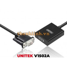 Bộ Chuyển Đổi VGA -> HDMI Có Âm Thanh & Nguồn 1080p@60hz UNITEK V1502A