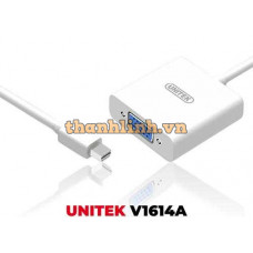 Bộ Chuyển Đổi Mini DisplayPort (M) -> VGA (F) 1080p@60Hz UNITEK V1614A