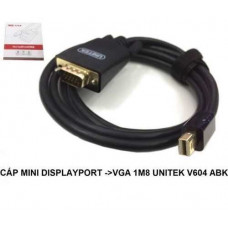 Cáp chuyển Mini Displayport sang VGA 1M8 Unitek V604 ABK