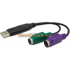 Cáp USB 2.0 -> 2 PS2 UNITEK Y-155