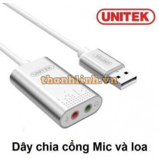 Cáp chuyển cổng cắm tai nghe qua USB Unitek Y-247