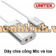 Cáp chuyển cổng cắm tai nghe qua USB Unitek Y-247