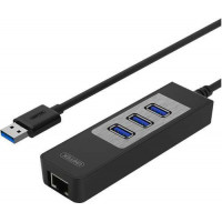 Bộ chia Hub USB 3.0 3 ports + LAN Unitek (Y-3045)