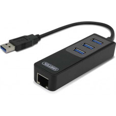 Bộ chia Hub USB 3.0 3 ports + LAN chính hãng Unitek (Y-3045C)