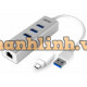 Hub USB 3.0 + Lan + Đầu Đổi Type-C UNITEK Y-3083B