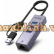 Hub Chia USB/Type-C -> USB3.0 + Ethernet UNITEK Y-3088B