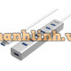 Bộ chia 7 cổng USB 3.0 chính hãng vỏ nhôm hổ trợ nguồn cao cấp Unitek Y-3090
