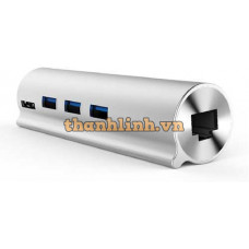 Bộ chia USB Type-C ra 3 cổng USB 3.0 Unitek+ Lan Gigabit Y-3095