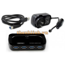 Bộ Bộ chia Hub USB 3.0 10 cổng tốc độ cao 5Gbps tương thích USB 2.0 Unitek Y-3112