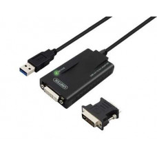 Cáp USB 3.0 ==> DVI + Đầu đổi DVI ==> VGA Unitek (Y-3801)