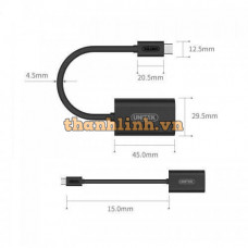 Cáp Type-C ==> HDMI Unitek (Y-6319BK)