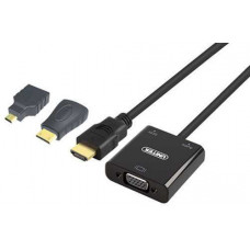 Cáp HDMI->VGA + Audio Unitek Y6355(3 in 1)