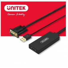 Cáp chuyển đổi VGA + USB to HDMI chính hãng Unitek Y-8711