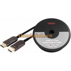Cáp HDMI 2.0 4K Ultpro Active Optical Dài 30m UNITEK Y-C1031BK