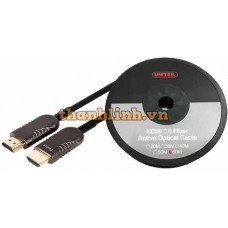 Cáp HDMI 2.0 4K Ultpro Active Optical Dài 60m UNITEK Y-C1034BK