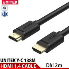 Dây cáp tín hiệu HDMI Unitek (2m) 1.4 Y-C 138M