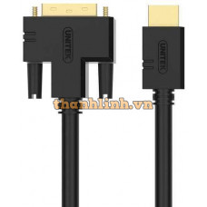 Dây cáp tín hiệu HDMI ==> DVI 24+1 Unitek (Y-C 220A) 5m