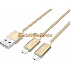 Cáp USB 2.0 -> Lightning + Micro USB UNITEK Y-C 4023GD