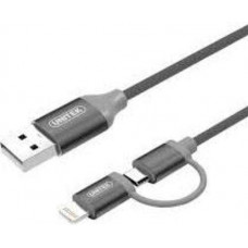 Cáp USB 2.0 ==> Lightning + Micro USB Unitek (Y-C 4031GY / RG / SL)