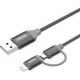 Cáp USB 2.0 ==> Lightning + Micro USB Unitek (Y-C 4031GY / RG / SL)