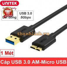 Cáp USB 3.0 -> MICRO B Unitek 1,5 (Y-C 461GBK)
