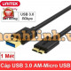 Cáp USB 3.0 -> MICRO B Unitek 1,5 (Y-C 461GBK)