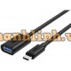 Cáp Type-C ==> USB nối dài 20cm Unitek (Y-C 476BK)