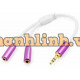 Cáp Loa 3.5mm 1→2 0.15m UNITEK Y-C916