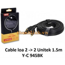 Cáp Loa AV 2->2 - 1.5M Unitek (Y-C 945BK)