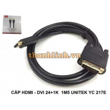 Cáp HDMI -> DVI(24+1) Dài 1.5M UNITEK Y-C217E