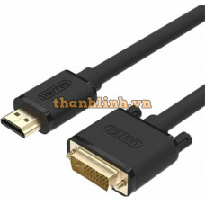 Cáp HDMI -> DVI 24+1 2K Dài 5M UNITEK Y-C220E