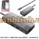 Bộ chia/ Hub Type-C ==> HDMI +VGA+LAN Unitek Y-DK 09016 GY